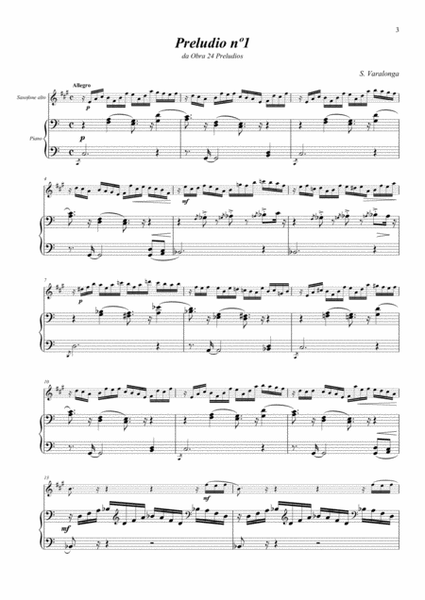 Sérgio Varalonga - "Preludio nº1", arranjo para Saxofone alto e Piano ("Preludio nº1", arranged f image number null
