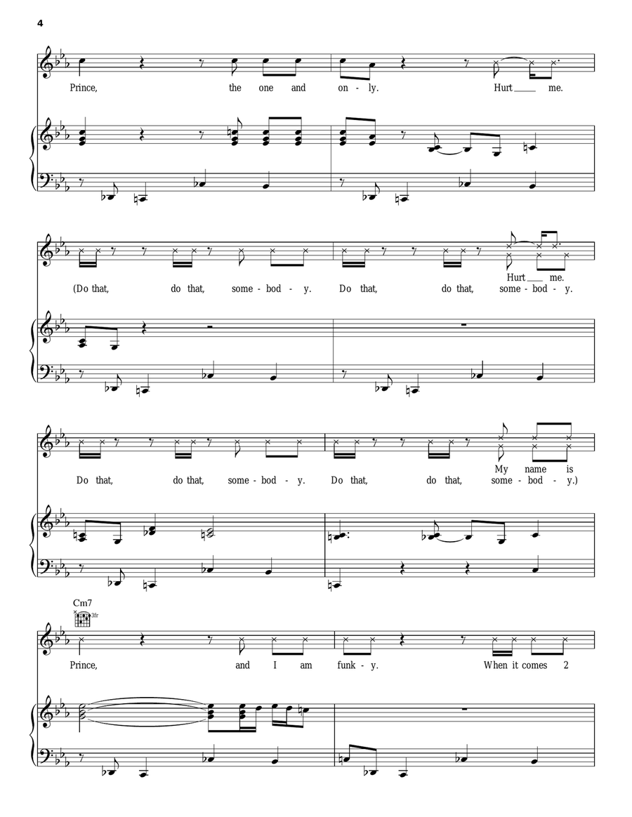 My Name Is Prince Piano, Vocal, Guitar scores gallery preview page 4