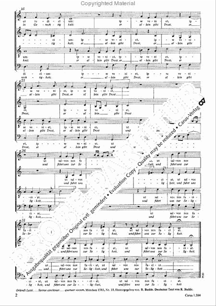 Confortamini et iam nolite timere 4-Part scores gallery preview page 4