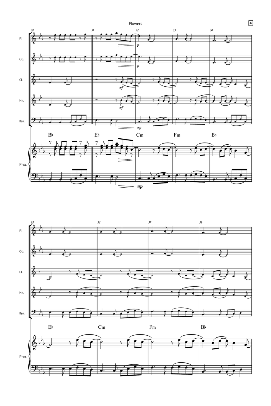 Flowers Small Ensemble scores gallery preview page 4