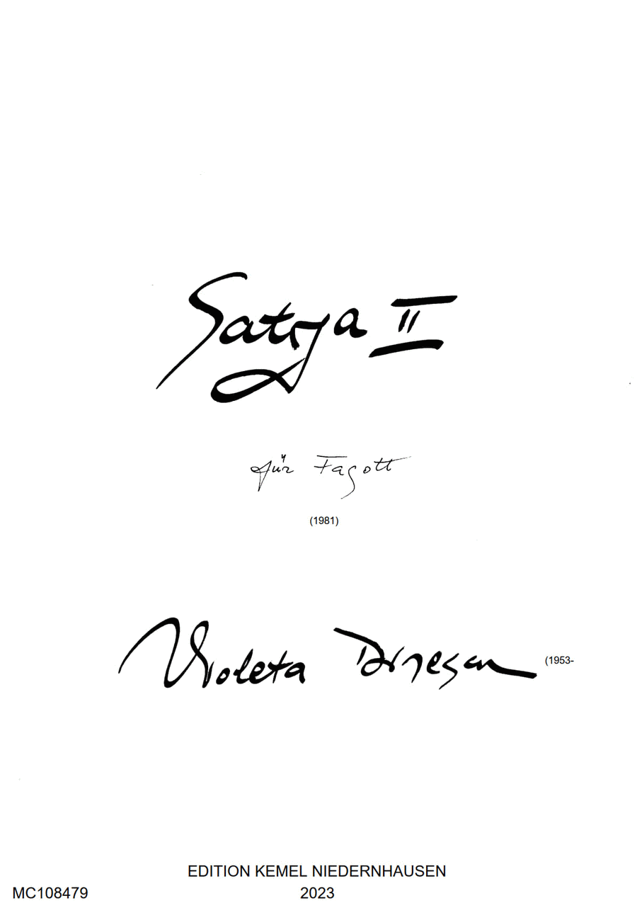 Satya II Bassoon Solo scores gallery preview page 1