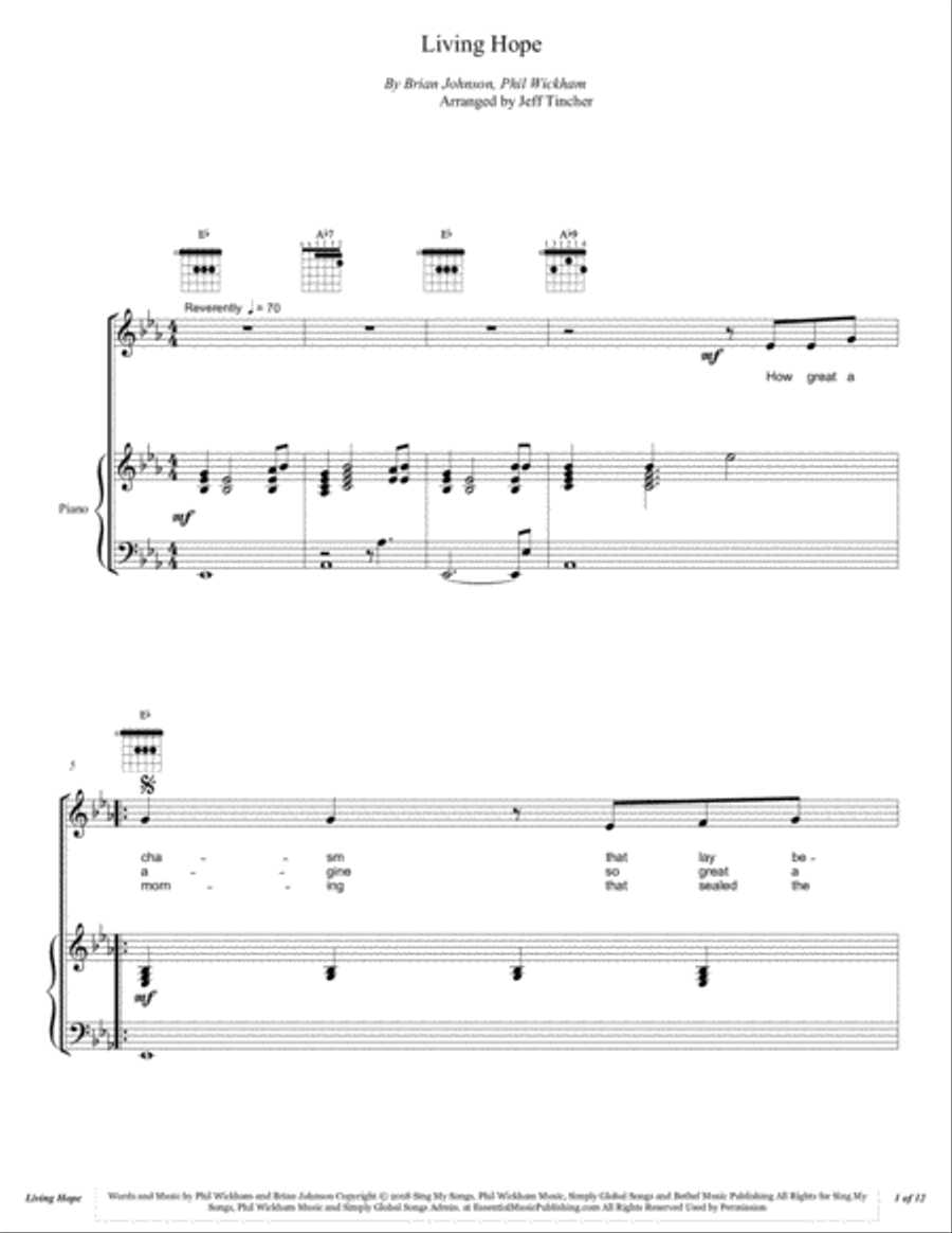 Living Hope Living Hope Voice scores gallery preview page 2