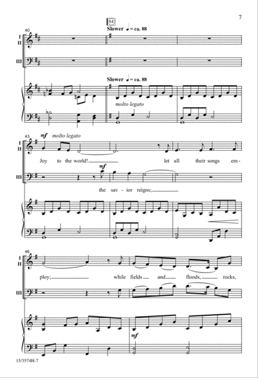 Joy to the World! 3-Part scores gallery preview page 6
