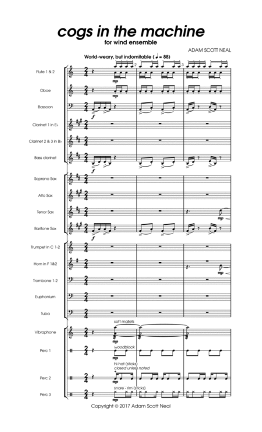 cogs in the machine Concert Band scores gallery preview page 5