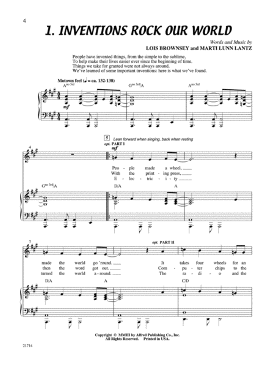 Inventions Rock - CD Kit Inventions Rock - CD Kit Choir scores gallery preview page 3