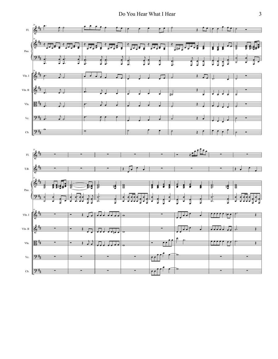 Do You Hear What I Hear String Orchestra scores gallery preview page 3