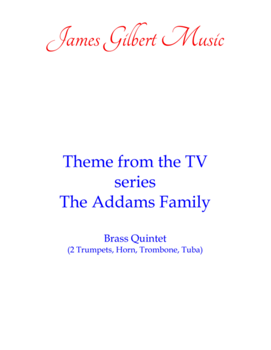The Addams Family Theme Brass Ensemble scores gallery preview page 1