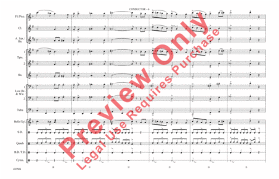 You're a Mean One, Mr. Grinch Marching Band scores gallery preview page 7
