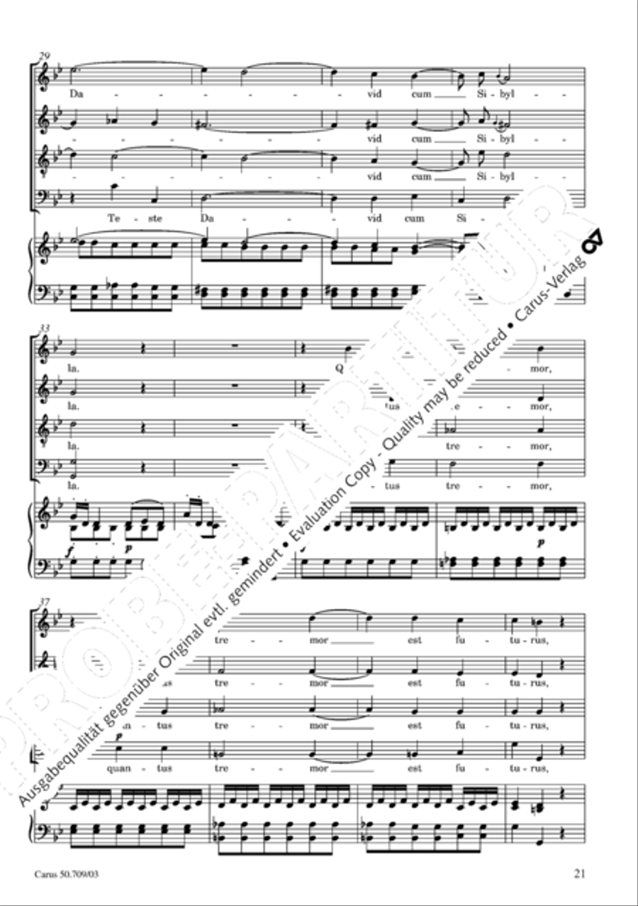 Requiem in E flat major 4-Part scores gallery preview page 22