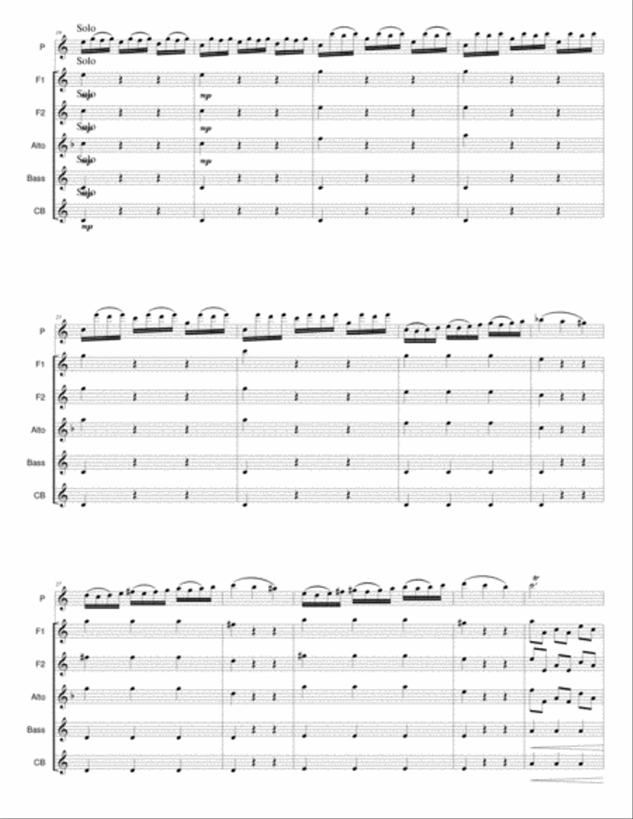 A. Vivaldi Flautino Concerto RV443 Woodwind Ensemble scores gallery preview page 2