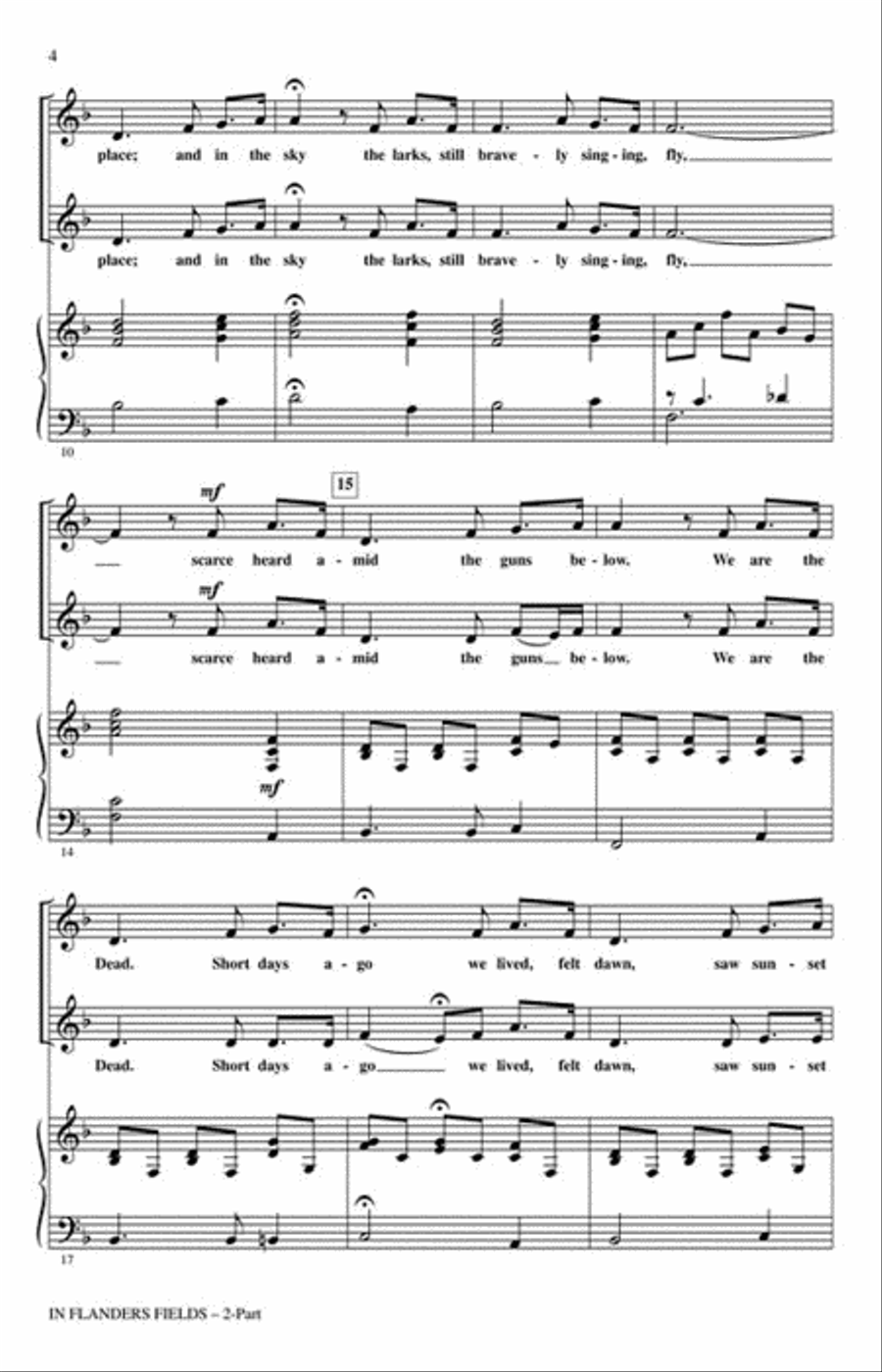 In Flanders Fields Choir scores gallery preview page 3