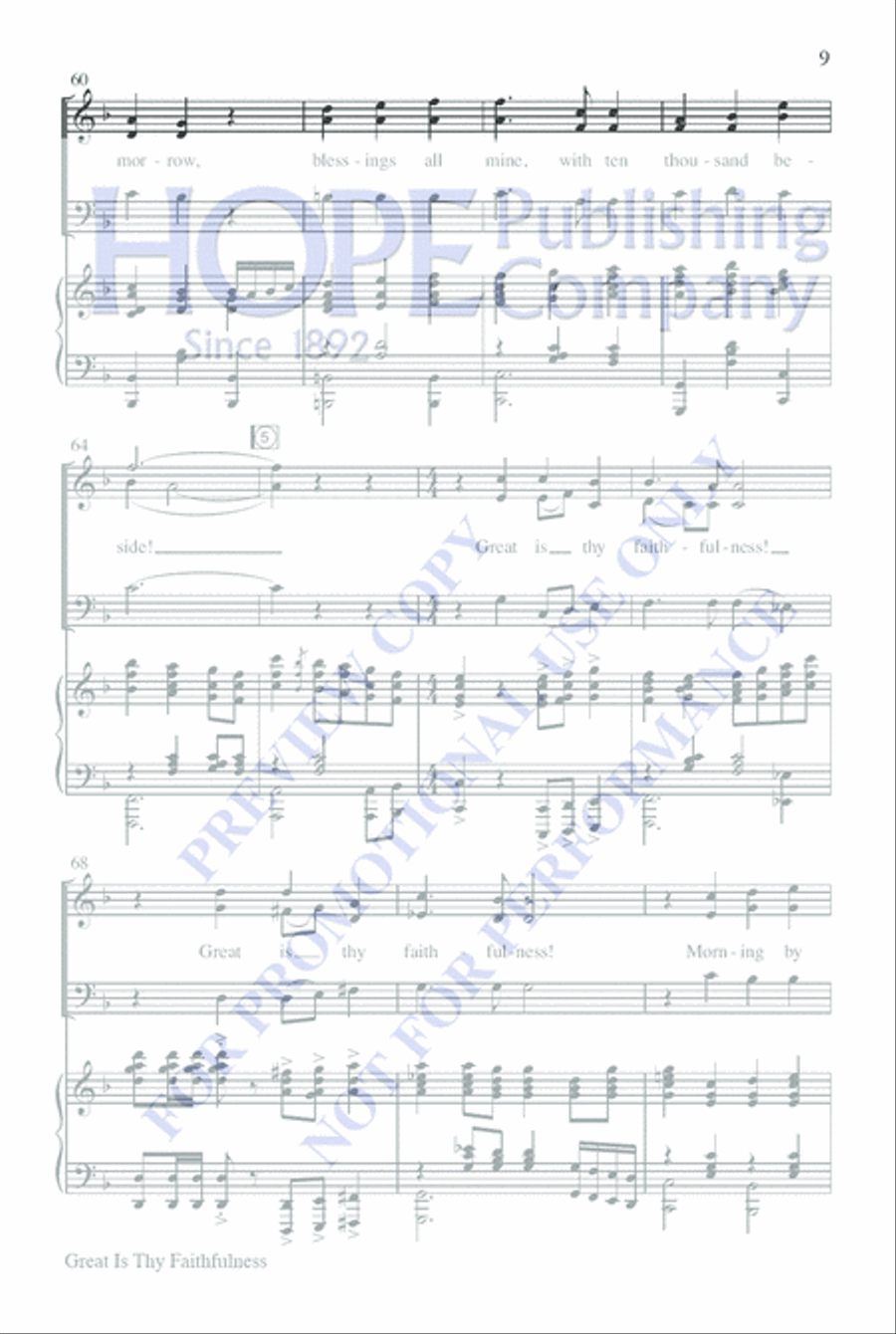 Great Is Thy Faithfulness Choir scores gallery preview page 9