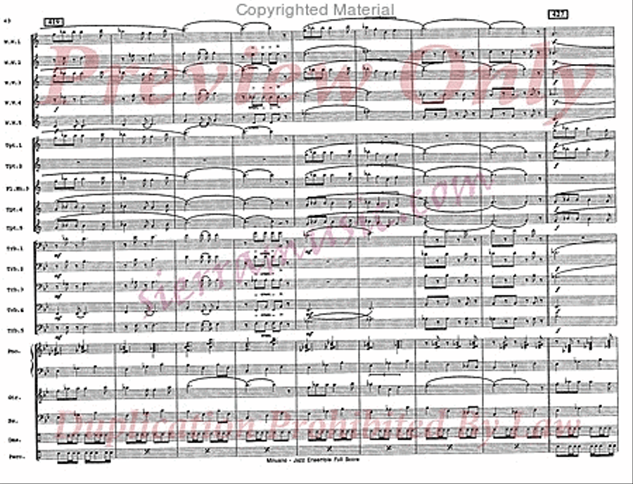 Minuano (six eight) Big Band scores gallery preview page 45