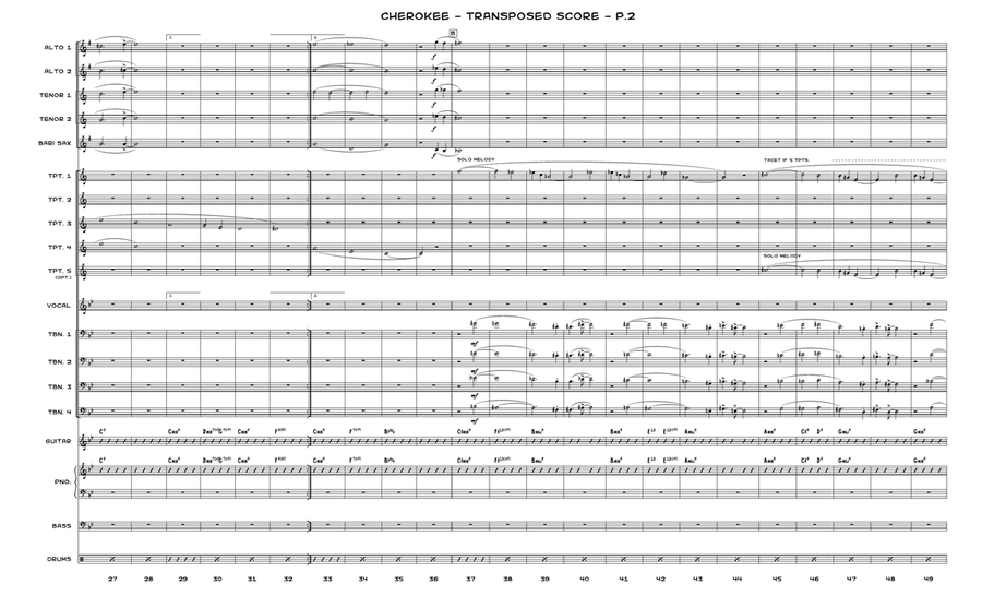 Cherokee (Szczesniak Polish Children's Version) Jazz Ensemble scores gallery preview page 2
