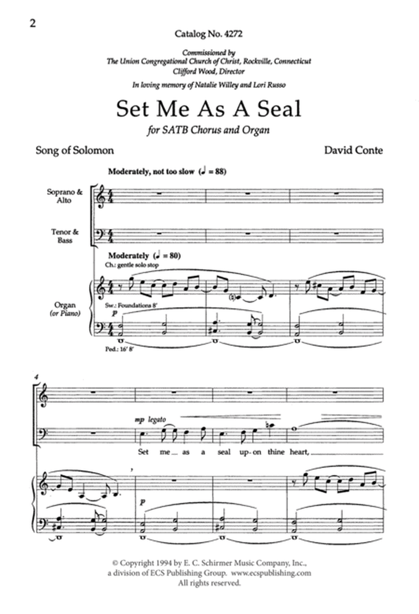 Set Me as a Seal (Downloadable)