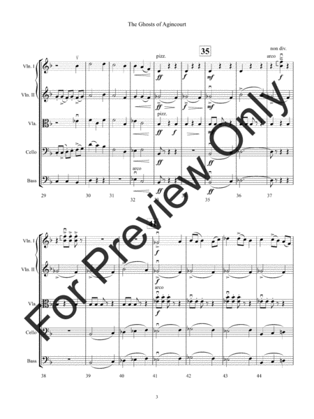 Ghosts of Agincourt by Brendan Mcbrien String Orchestra - Sheet Music