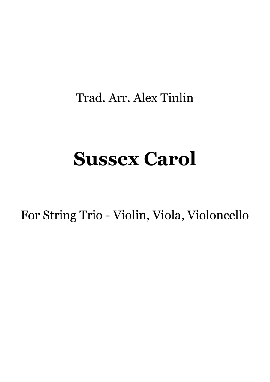 Sussex Carol String Trio scores gallery preview page 1