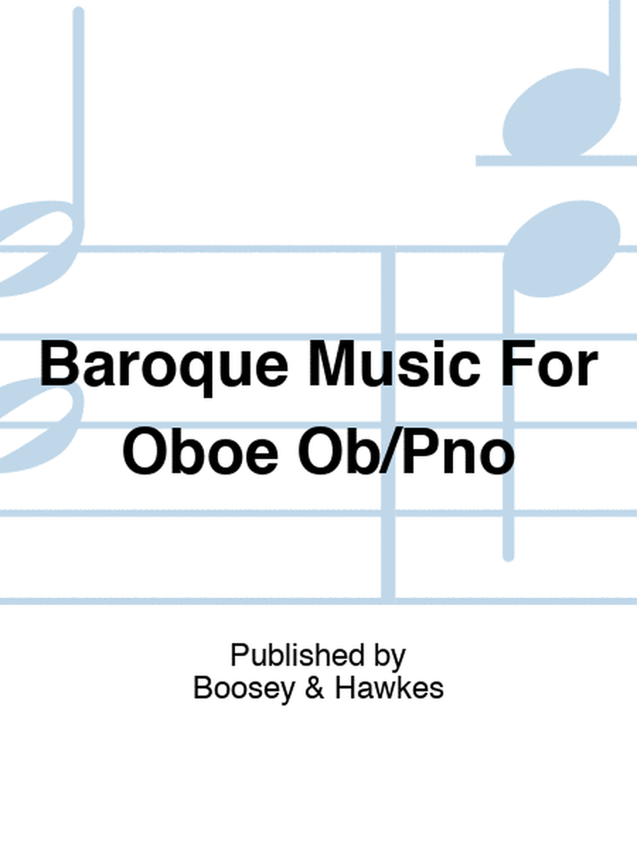 Baroque Music For Oboe Ob/Pno