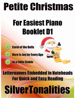 Book cover for Petite Christmas for Easiest Piano Booklet D1