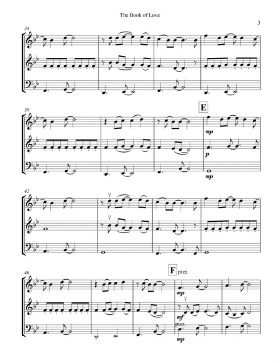 The Book Of Love String Trio scores gallery preview page 3