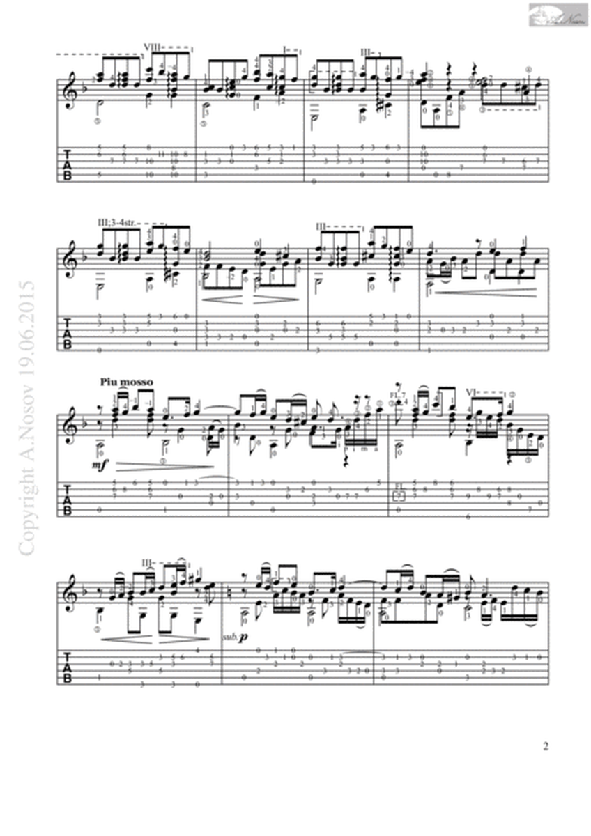 Shindler's List (Sheet music for guitar) image number null