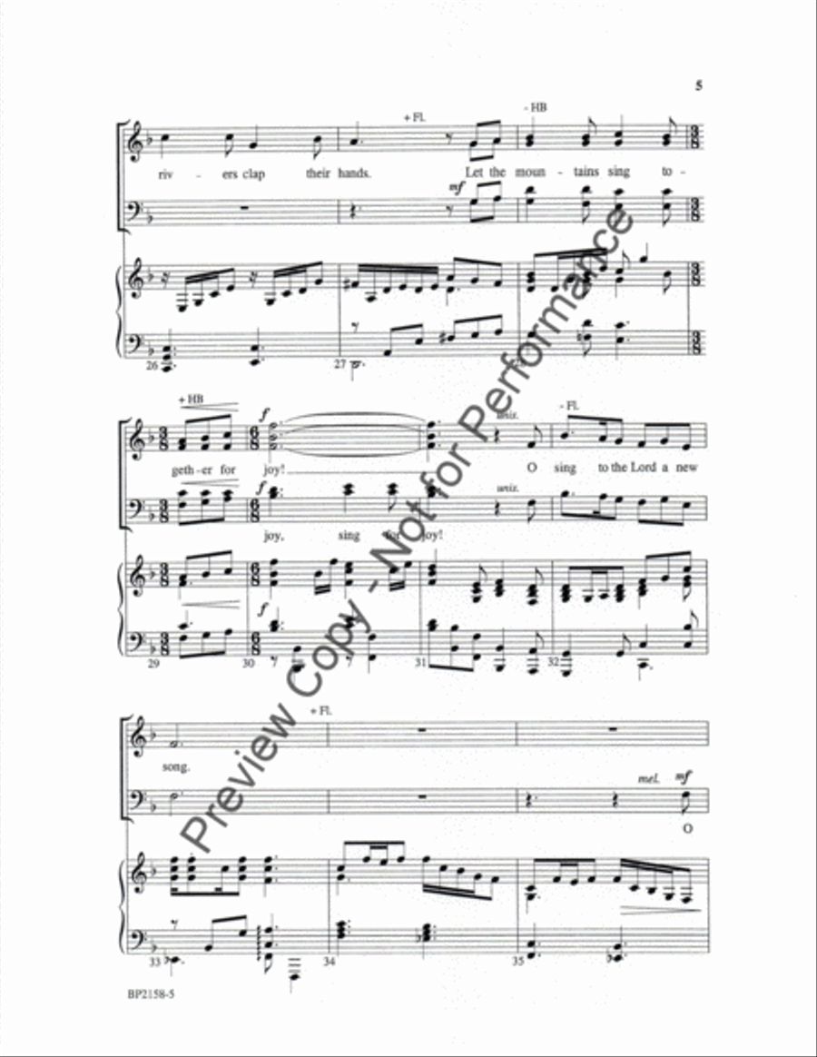 O Sing to the Lord a New Song! 4-Part scores gallery preview page 5