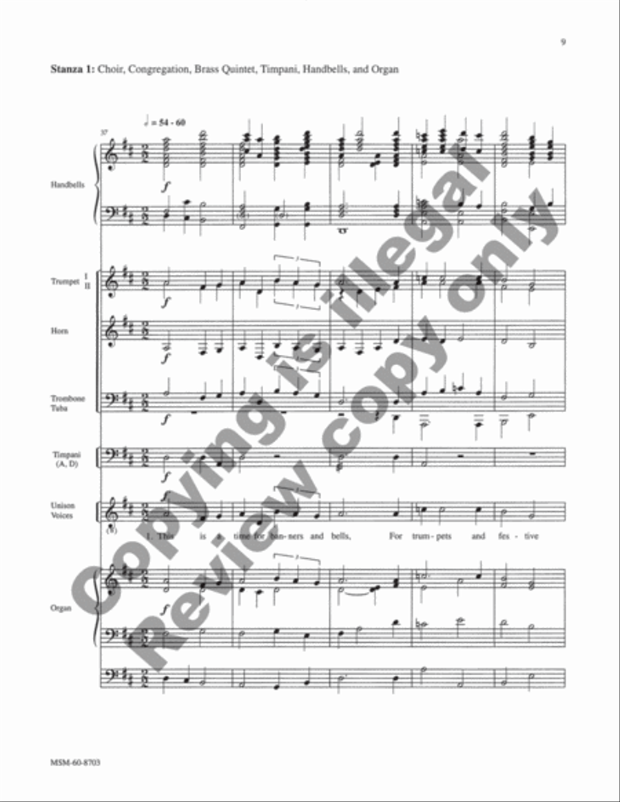 This Is a Time for Banners and Bells (Full Score) Choir scores gallery preview page 10