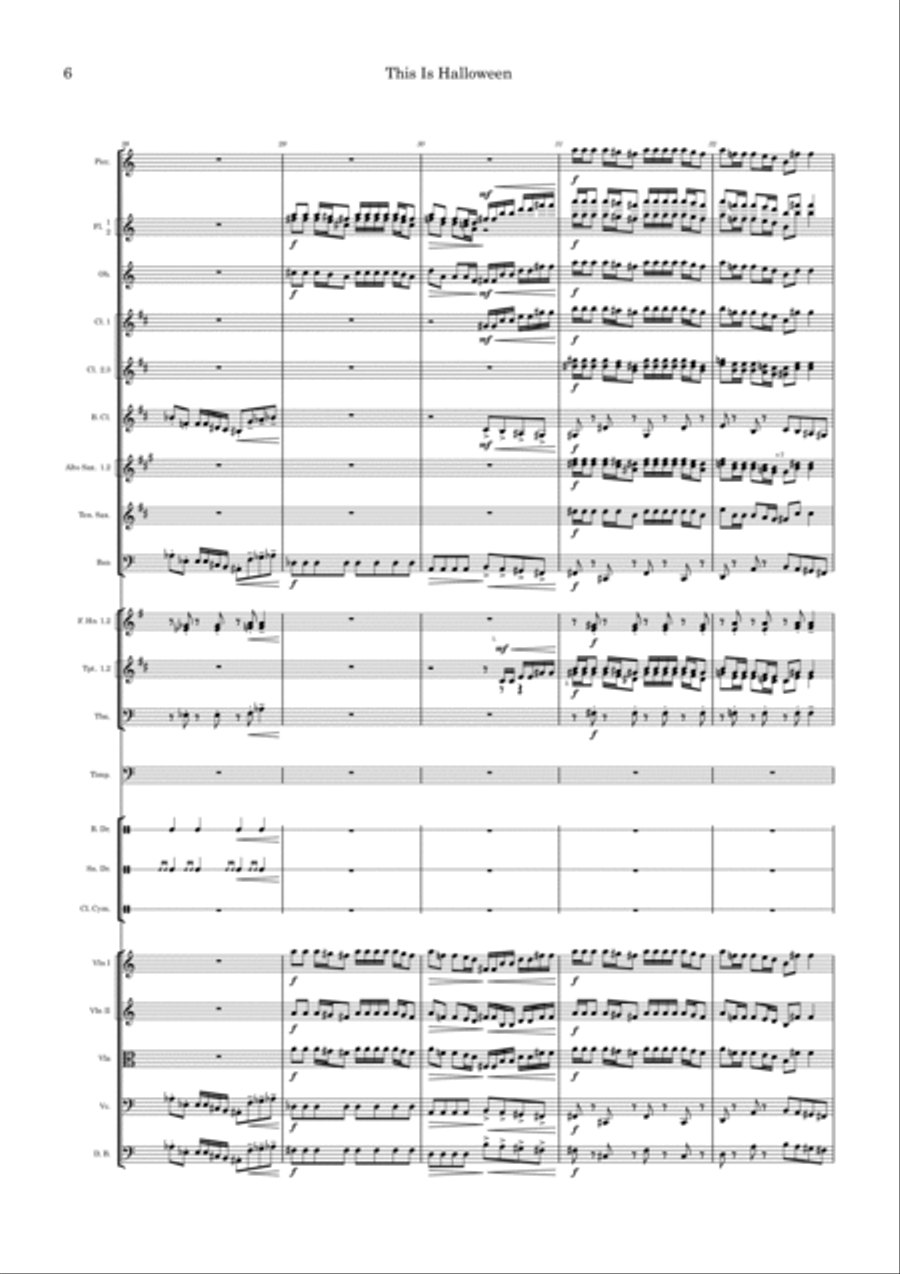 This Is Halloween Full Orchestra scores gallery preview page 6
