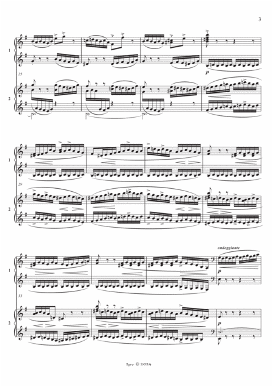 Vltava (Moldau) 2 Pianos, 4-Hands scores gallery preview page 3