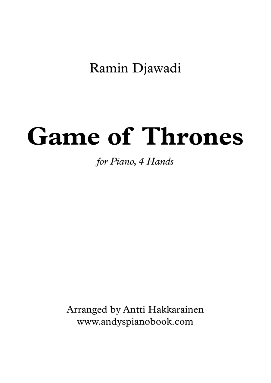 Game Of Thrones 1 Piano, 4-Hands scores gallery preview page 1