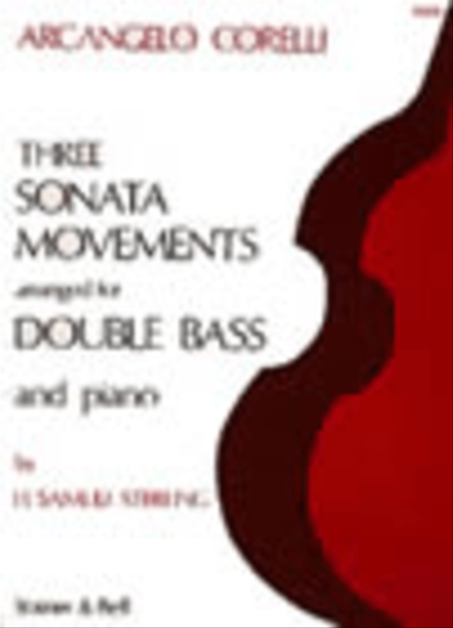 Three Sonata Movements arranged by H. Samuel Sterling for Double Bass and Piano Double Bass scores gallery preview page 1
