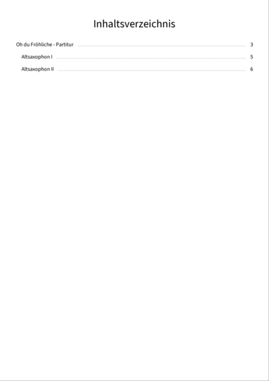Oh du Fröhliche Alto Saxophone scores gallery preview page 3