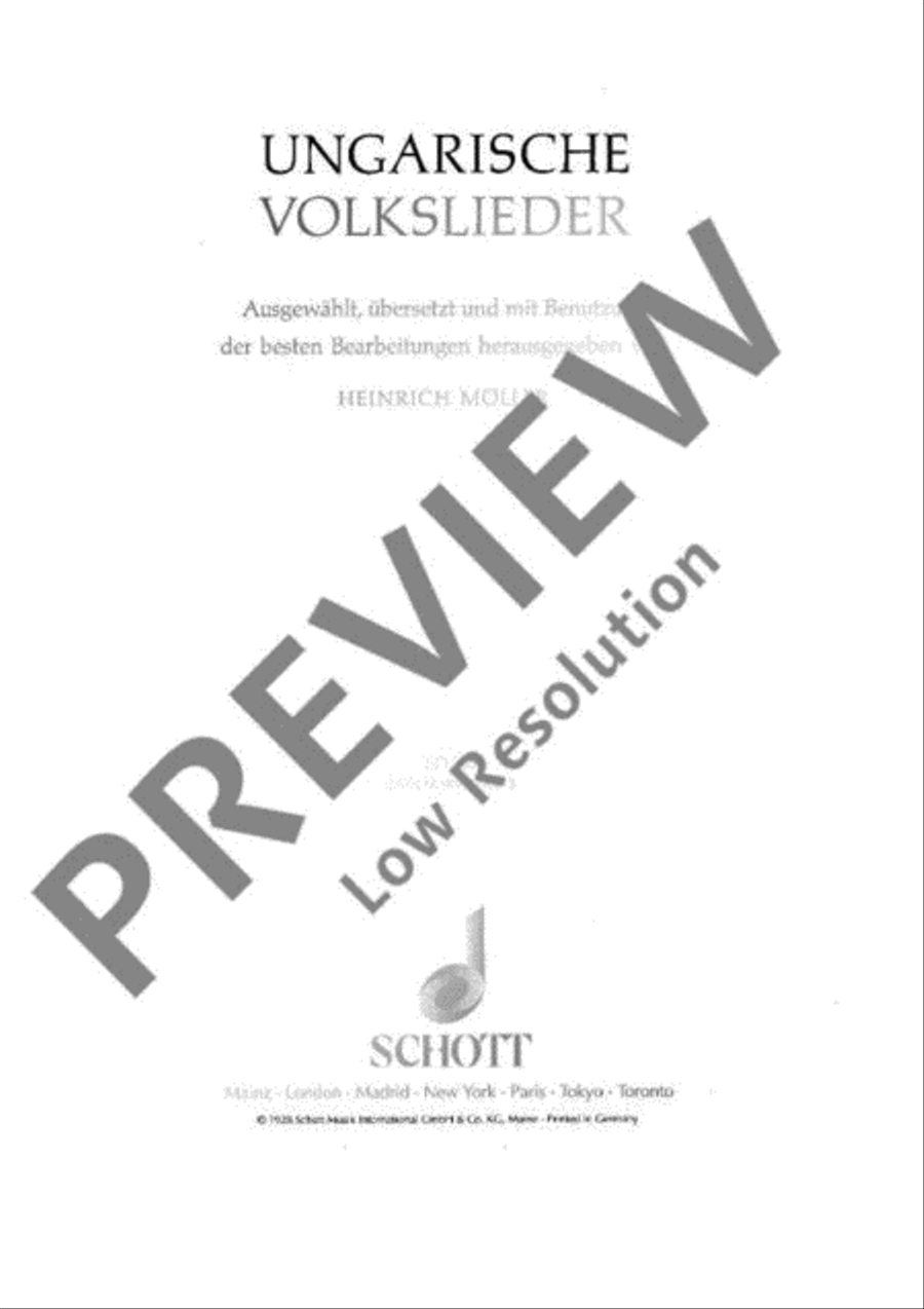 Ungarische Volkslieder Voice Solo scores gallery preview page 2