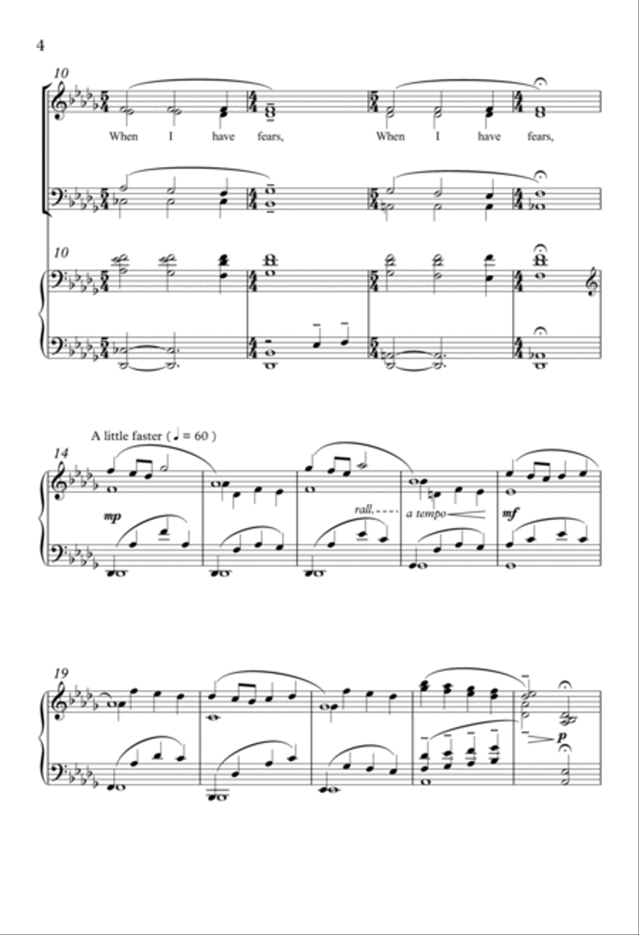 That I Shall Never Look Upon Thee More 4-Part scores gallery preview page 2