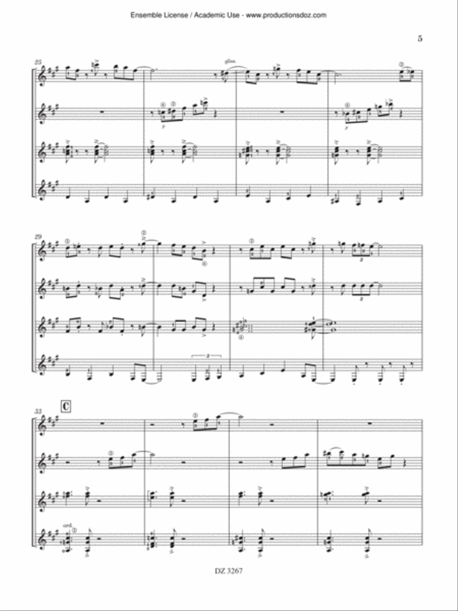 Cool Blues Guitar Ensemble scores gallery preview page 5