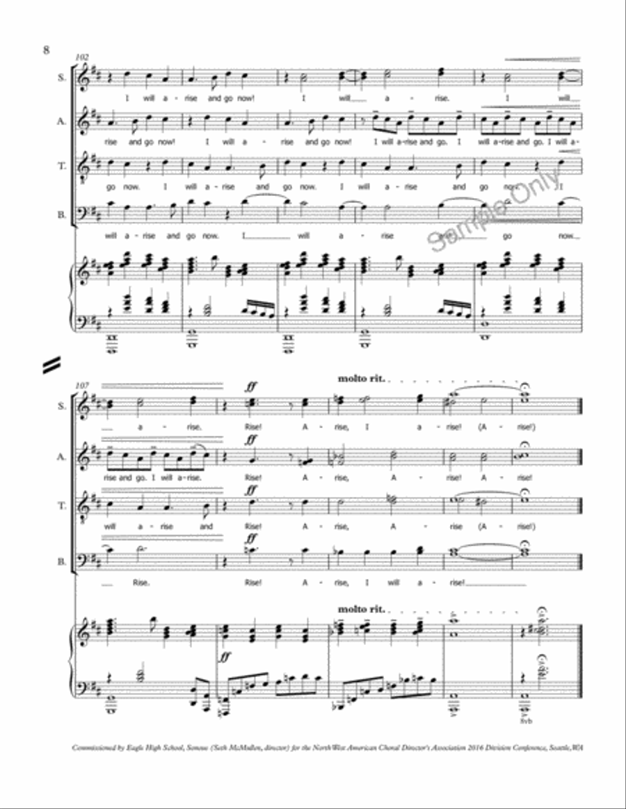 The Lake Isle Of Innisfree 4-Part scores gallery preview page 9