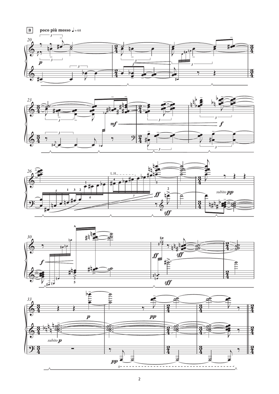 Des Pas Chromatiques - Hommage A Debussy Piano Solo scores gallery preview page 2