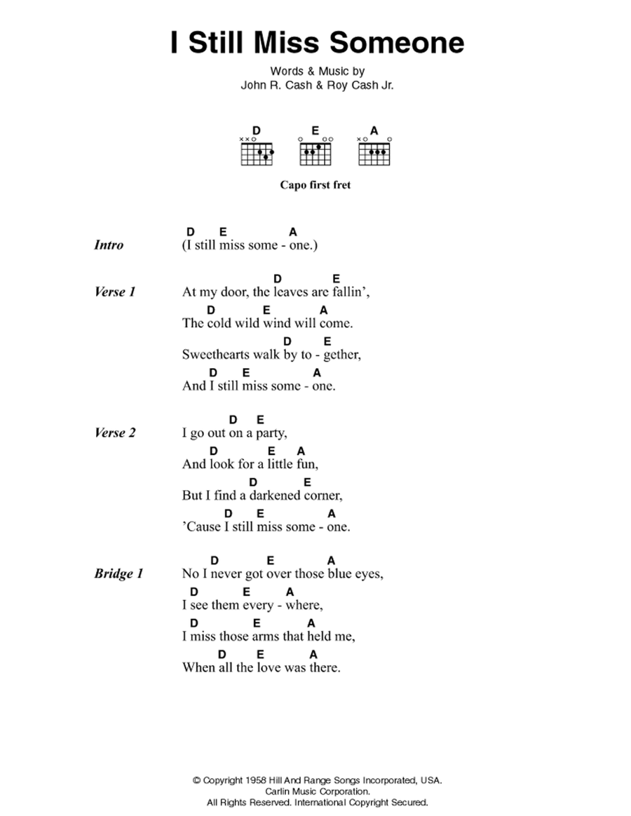 I Still Miss Someone I Still Miss Someone Electric Guitar scores gallery preview page 1