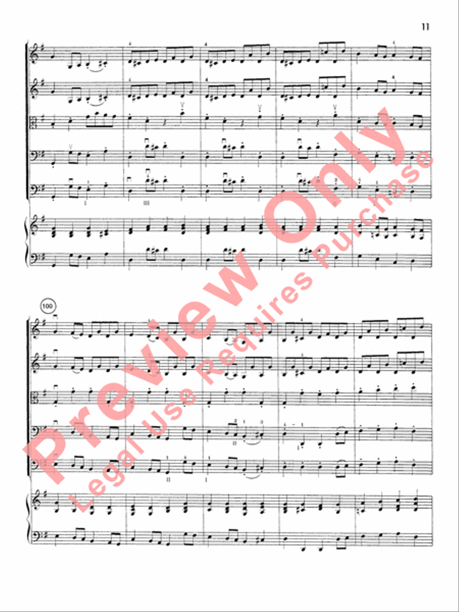 Brandenburg Concerto No. 3 String Orchestra scores gallery preview page 14