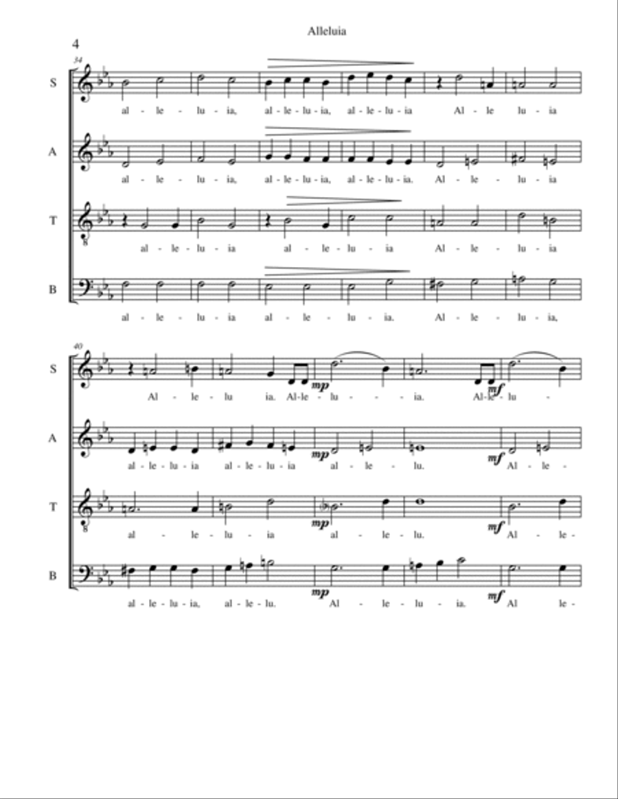 Alleluia 4-Part scores gallery preview page 4
