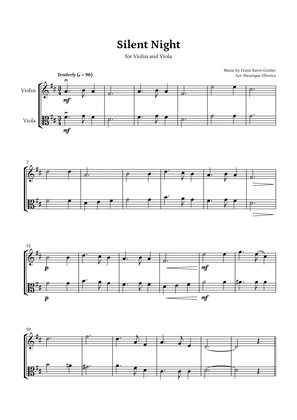 Book cover for Silent Night (Violin and Viola) - Beginner Level