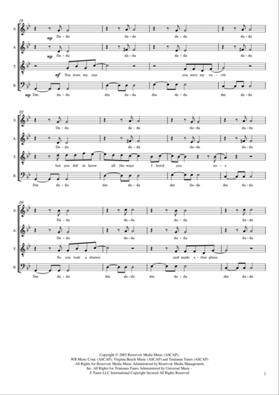 Cry Me A River 4-Part scores gallery preview page 2