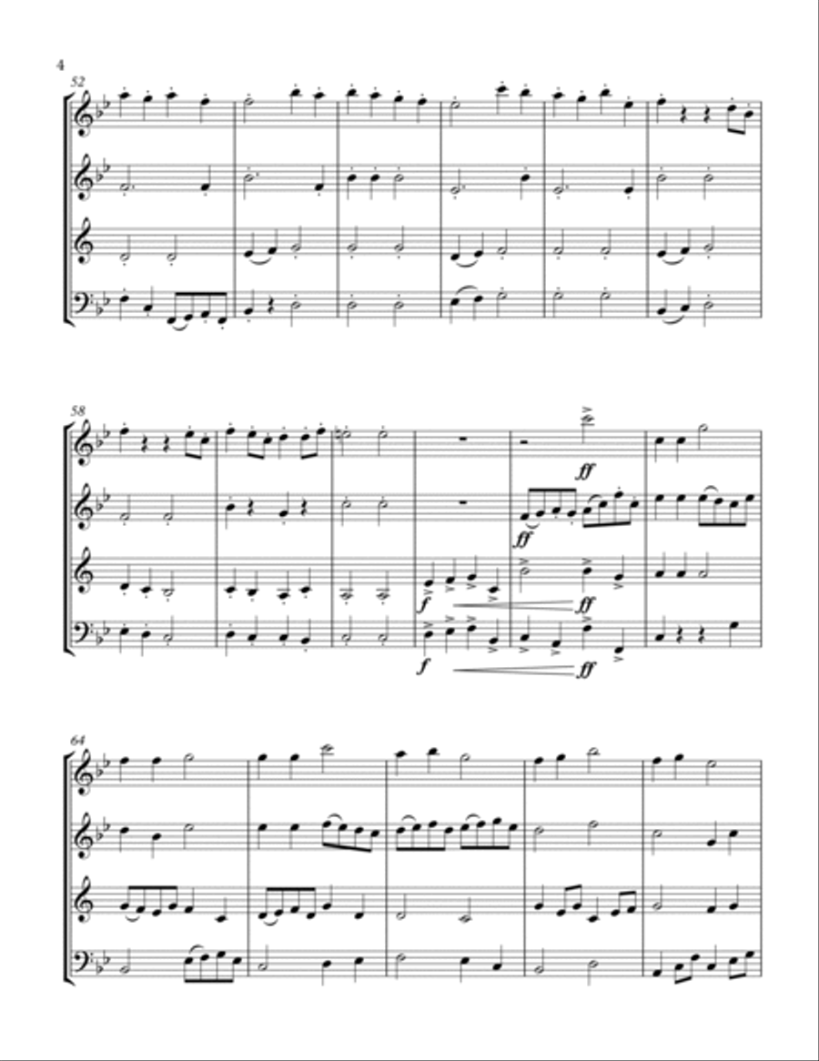 Personent hodie (for wind quartet) Woodwind Quartet scores gallery preview page 4