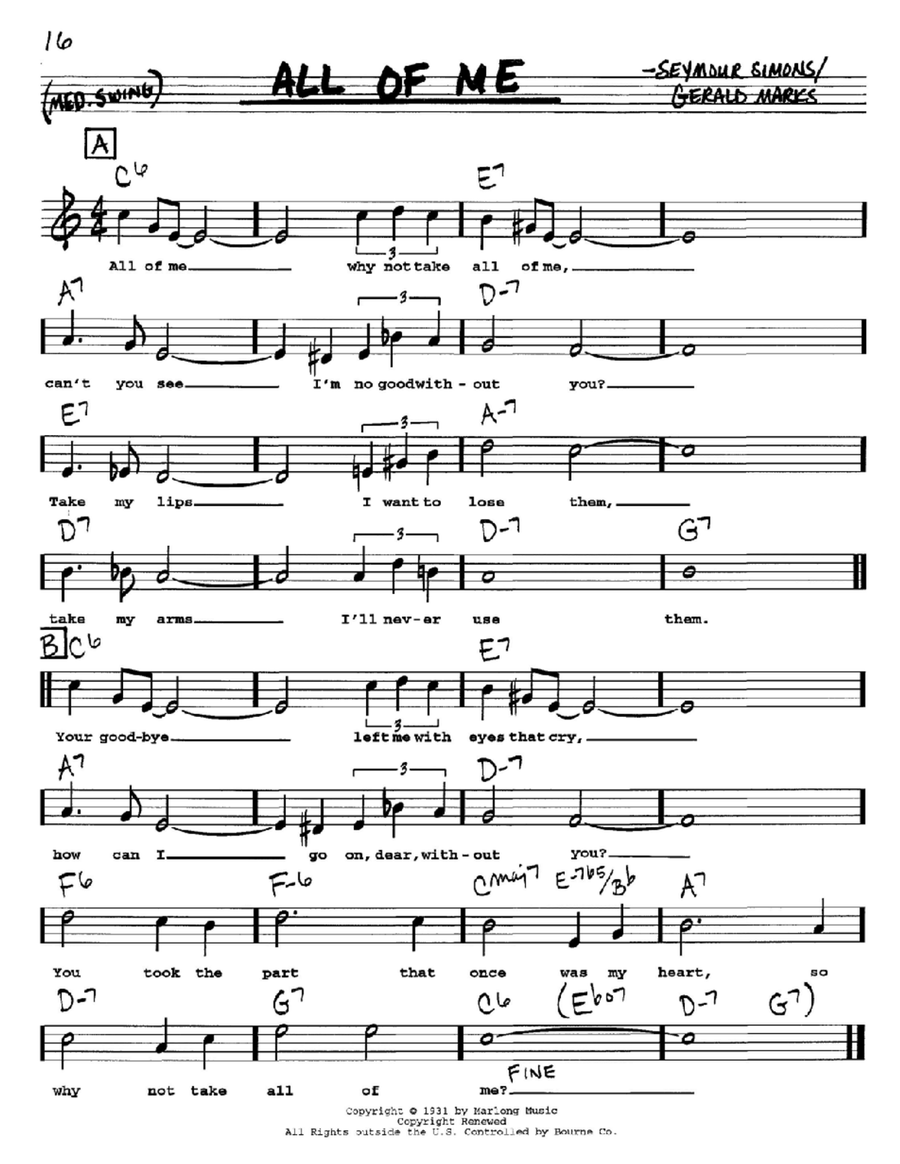 All Of Me Voice scores gallery preview page 1