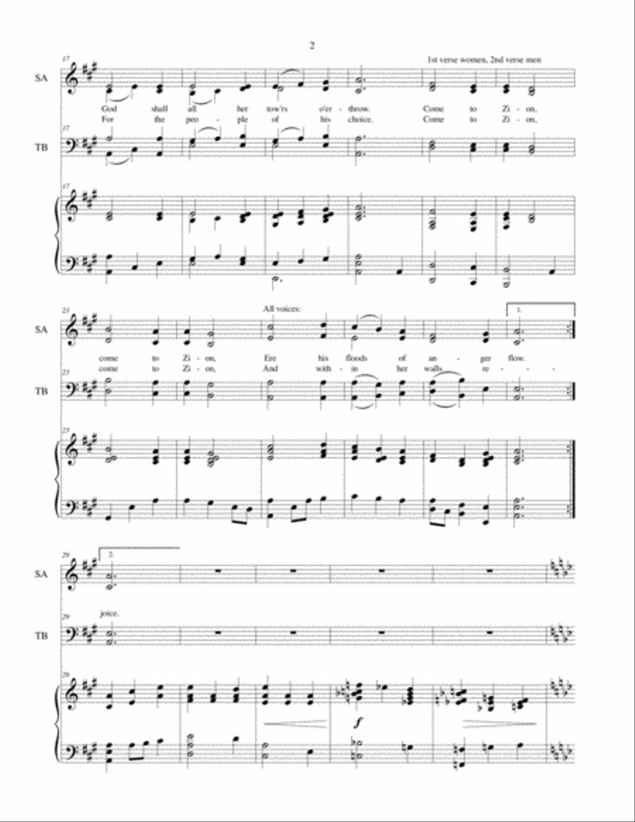 Israel, Israel God Is Calling to the music of Dearest Children, God Is Near You - SATB choir with pi 4-Part scores gallery preview page 3