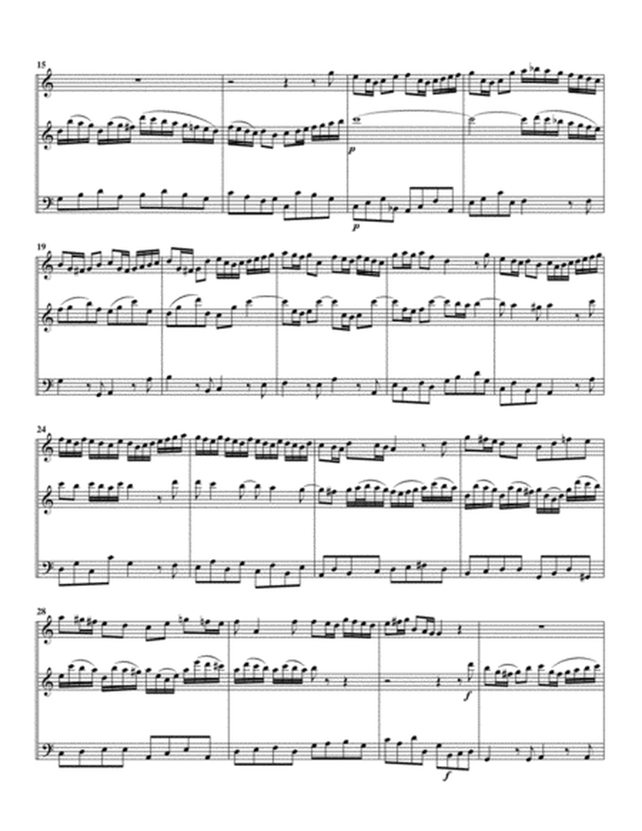 Aria: Erfuellet, ihr himmlichen goettlichen Flammen from Cantata BWV 1 (arrangement for 3 recorders