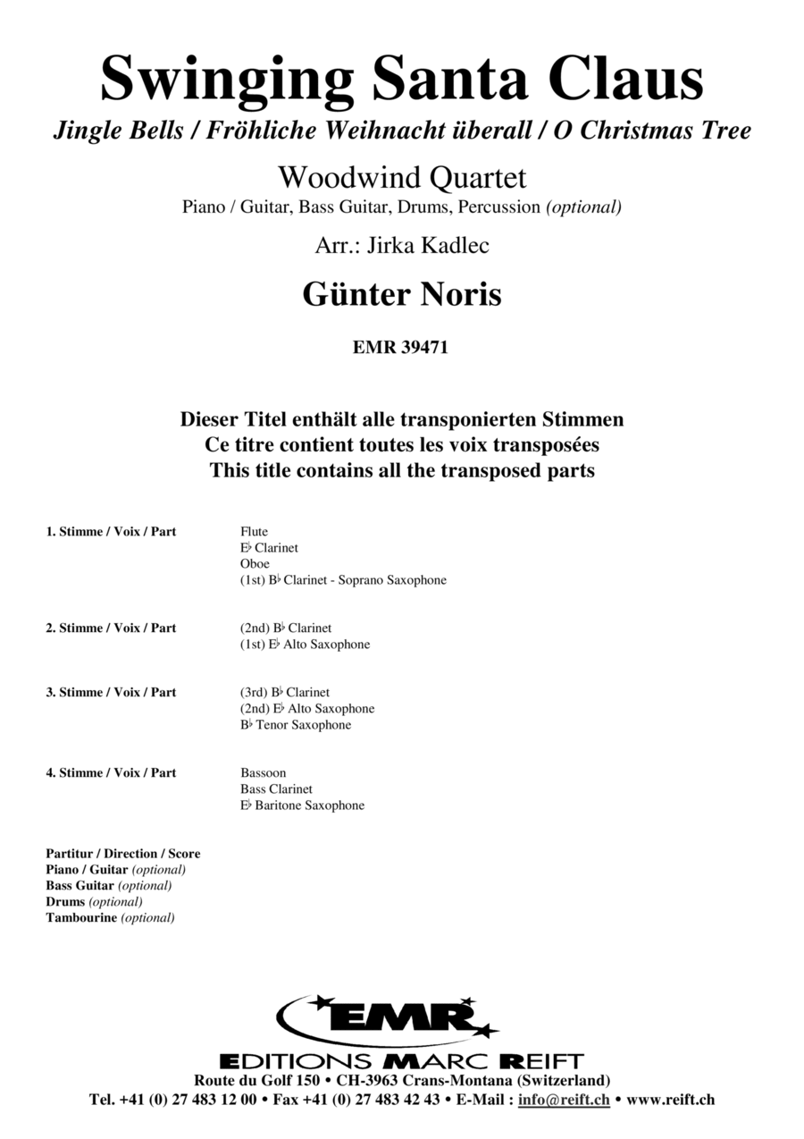 Swinging Santa Claus Woodwind Quartet scores gallery preview page 1