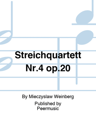 Book cover for Streichquartett Nr.4 op.20