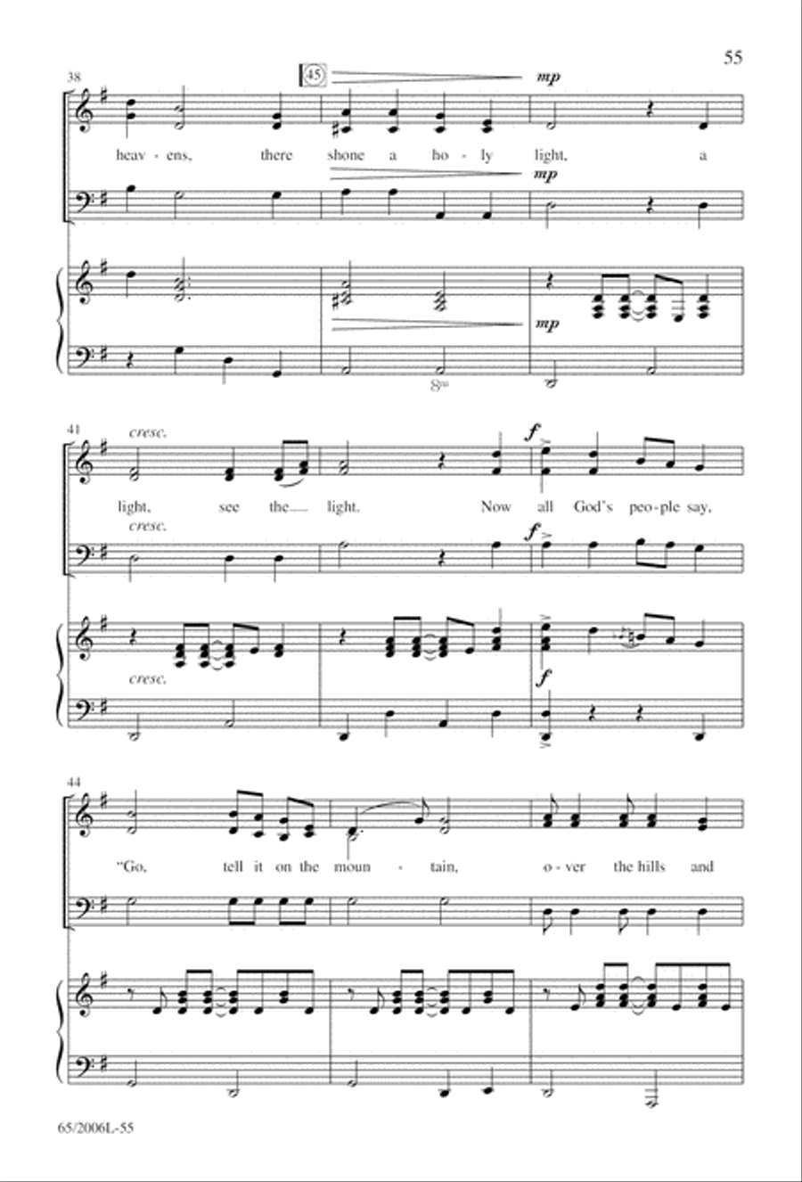 I Hear the Prophet Callin' 3-Part scores gallery preview page 56
