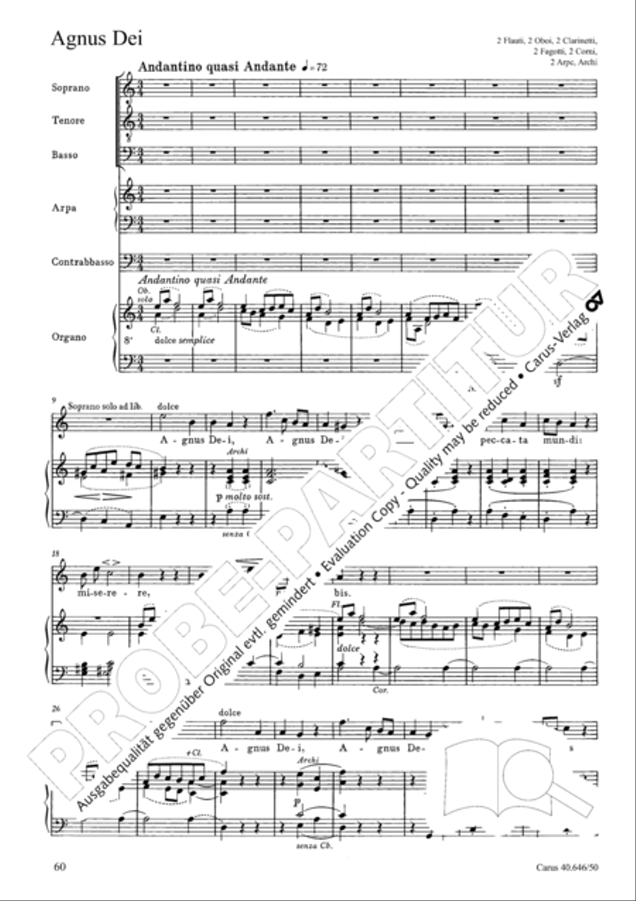 Mass in A major STB scores gallery preview page 62